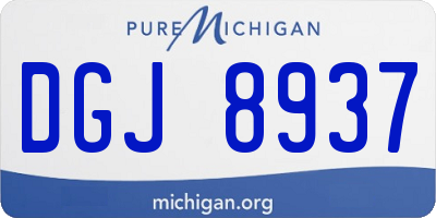 MI license plate DGJ8937