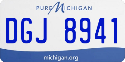 MI license plate DGJ8941