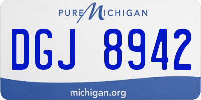 MI license plate DGJ8942