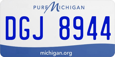 MI license plate DGJ8944
