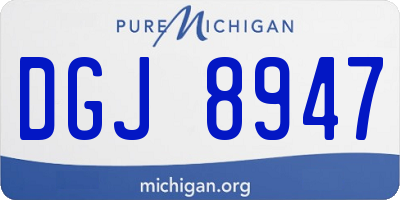 MI license plate DGJ8947
