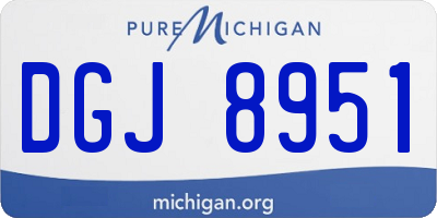 MI license plate DGJ8951