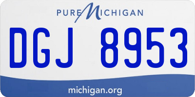 MI license plate DGJ8953