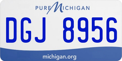 MI license plate DGJ8956