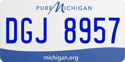 MI license plate DGJ8957