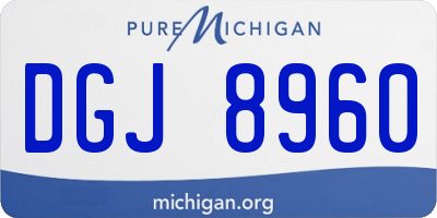 MI license plate DGJ8960