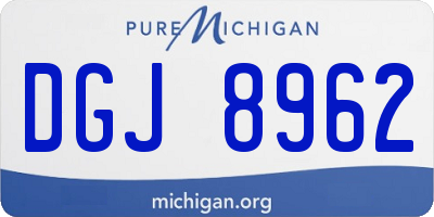 MI license plate DGJ8962