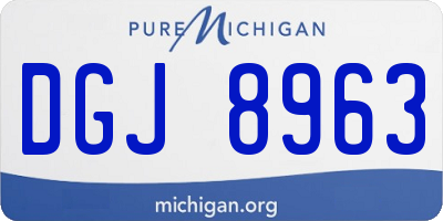 MI license plate DGJ8963