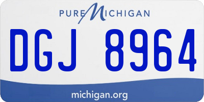 MI license plate DGJ8964