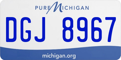 MI license plate DGJ8967
