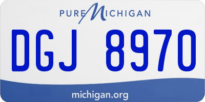 MI license plate DGJ8970