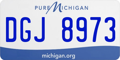 MI license plate DGJ8973