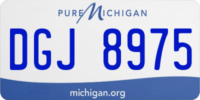 MI license plate DGJ8975