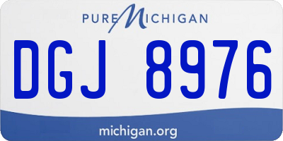 MI license plate DGJ8976