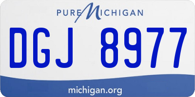 MI license plate DGJ8977