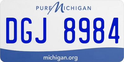 MI license plate DGJ8984