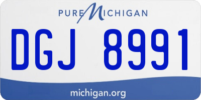 MI license plate DGJ8991