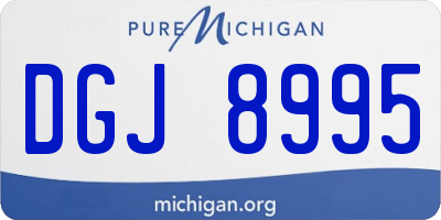 MI license plate DGJ8995