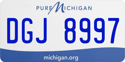 MI license plate DGJ8997