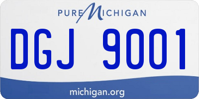 MI license plate DGJ9001
