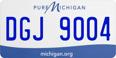 MI license plate DGJ9004
