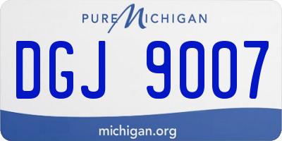 MI license plate DGJ9007