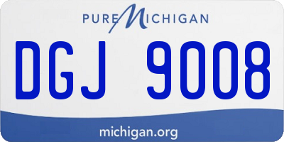 MI license plate DGJ9008