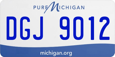 MI license plate DGJ9012