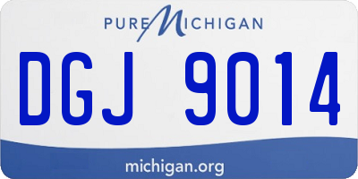 MI license plate DGJ9014