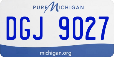 MI license plate DGJ9027
