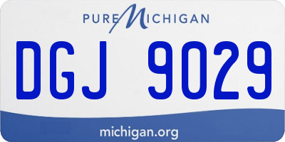 MI license plate DGJ9029