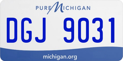 MI license plate DGJ9031