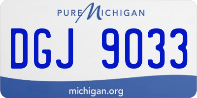 MI license plate DGJ9033