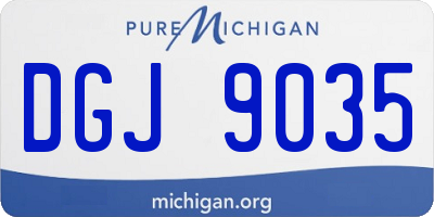 MI license plate DGJ9035