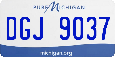 MI license plate DGJ9037