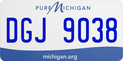 MI license plate DGJ9038