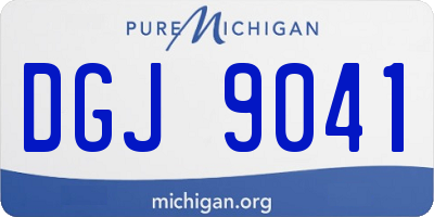 MI license plate DGJ9041