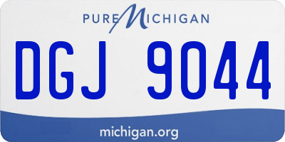 MI license plate DGJ9044