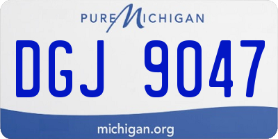 MI license plate DGJ9047