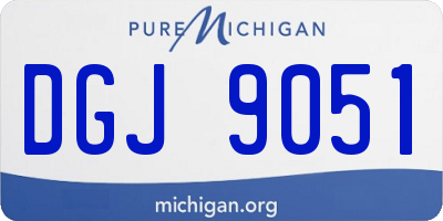 MI license plate DGJ9051