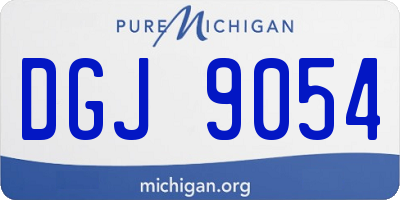 MI license plate DGJ9054