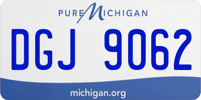 MI license plate DGJ9062