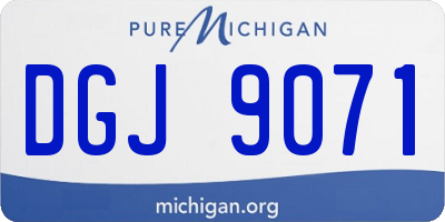 MI license plate DGJ9071