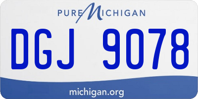 MI license plate DGJ9078