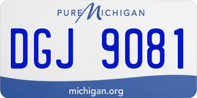 MI license plate DGJ9081
