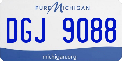 MI license plate DGJ9088