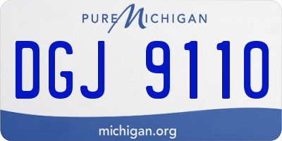 MI license plate DGJ9110