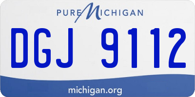 MI license plate DGJ9112