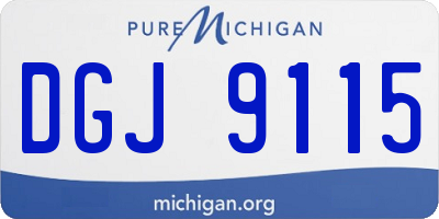MI license plate DGJ9115