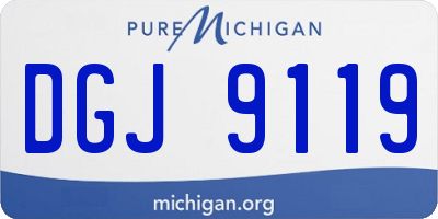 MI license plate DGJ9119